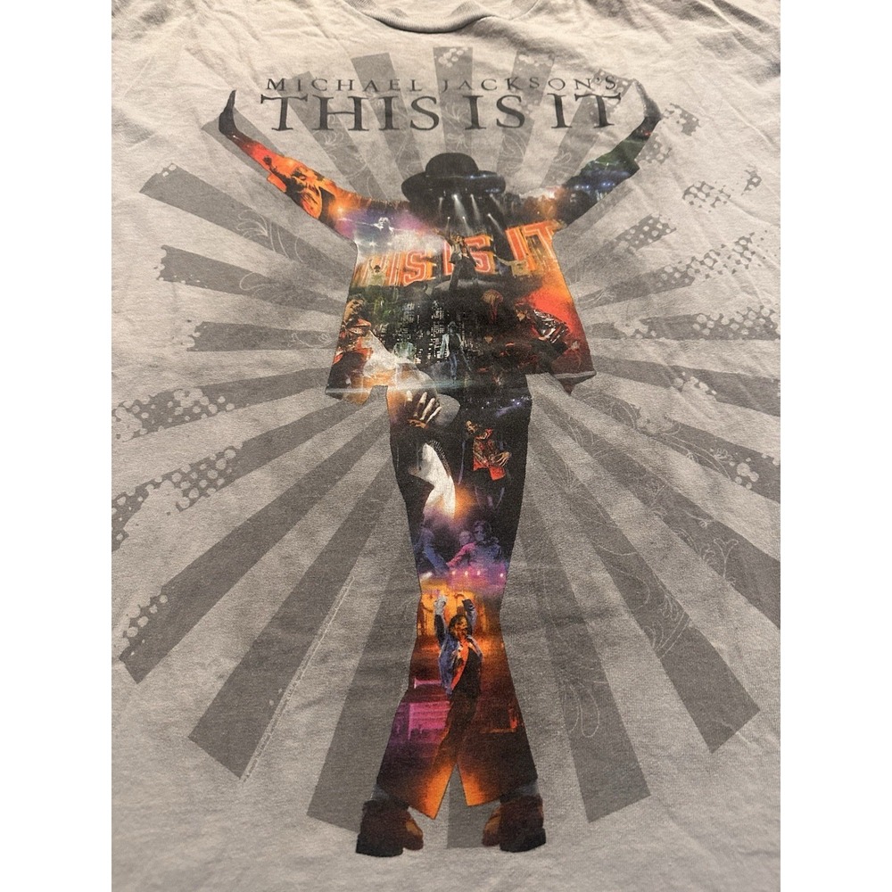 Michael Jackson This Is It 2009 VTG T Shirt Size XL Delta Gray